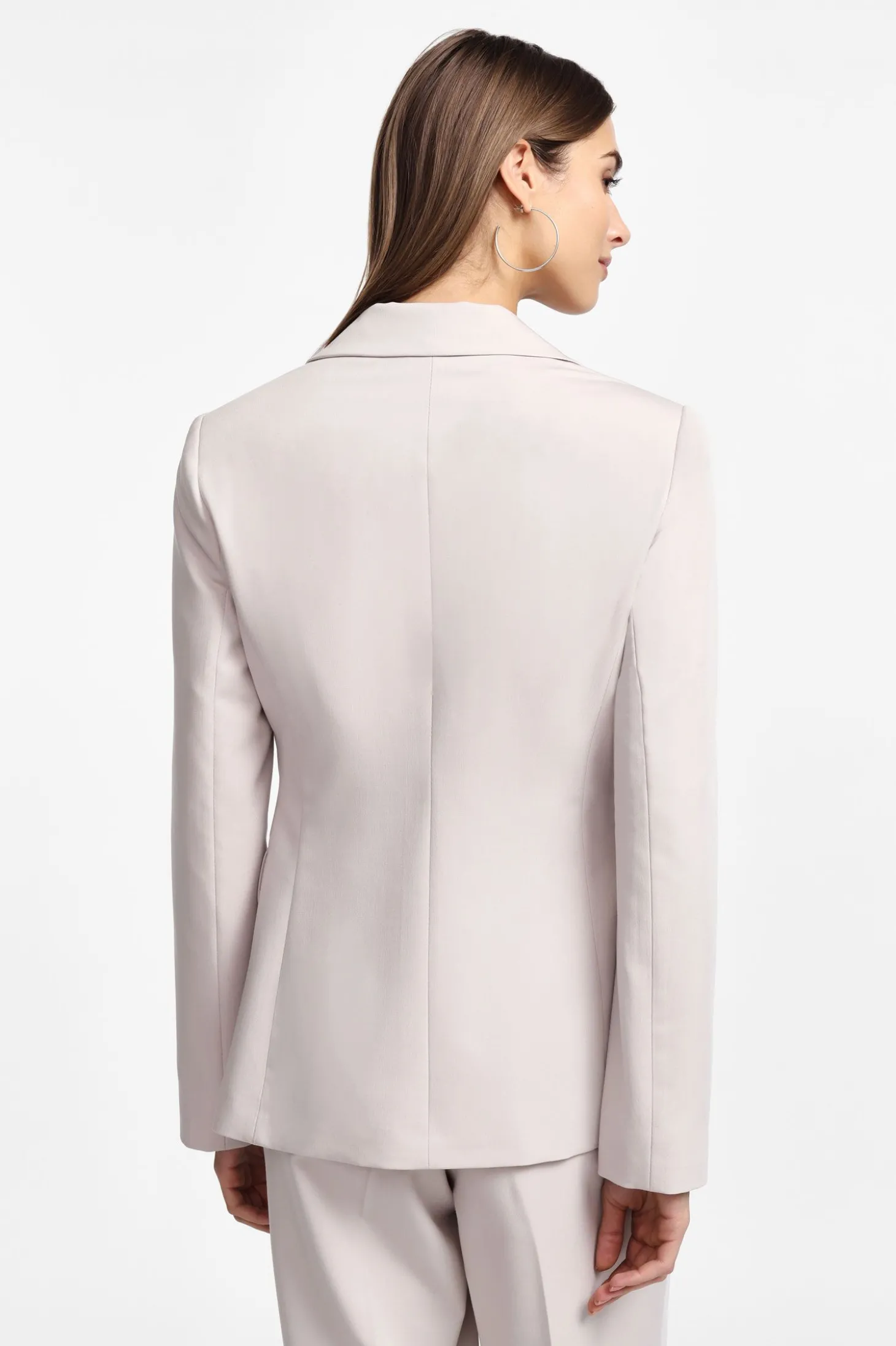 Blazer con bolsillos de botón y solapa