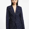 Blazer con botonadura sencilla estampado