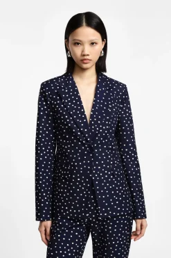 Blazer con botonadura sencilla estampado