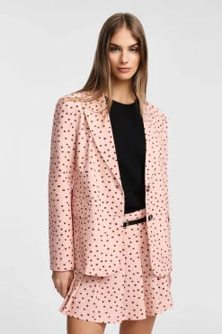 Blazer con botones y estampado