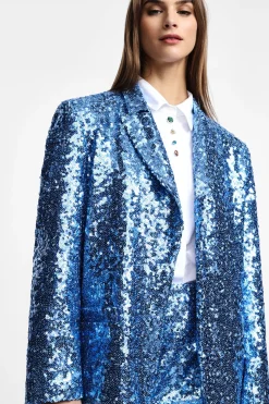 Blazer con lentejuelas y botones