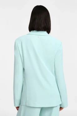 Blazer de doble botonadura liso