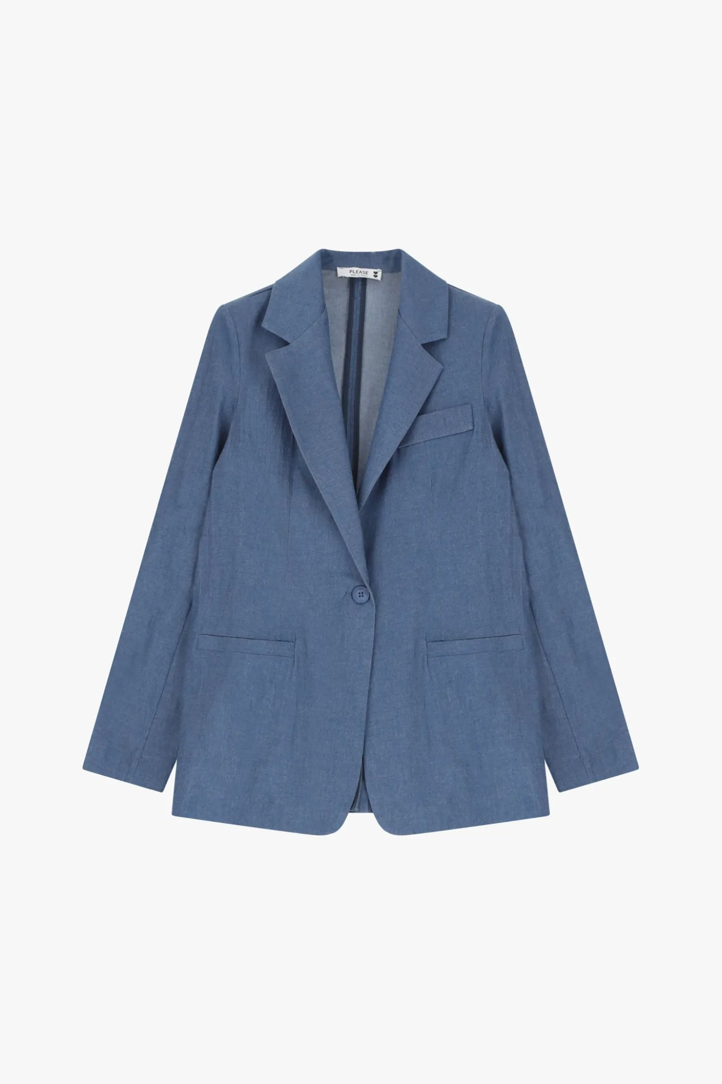 Blazer efecto denim con cierre de un botón