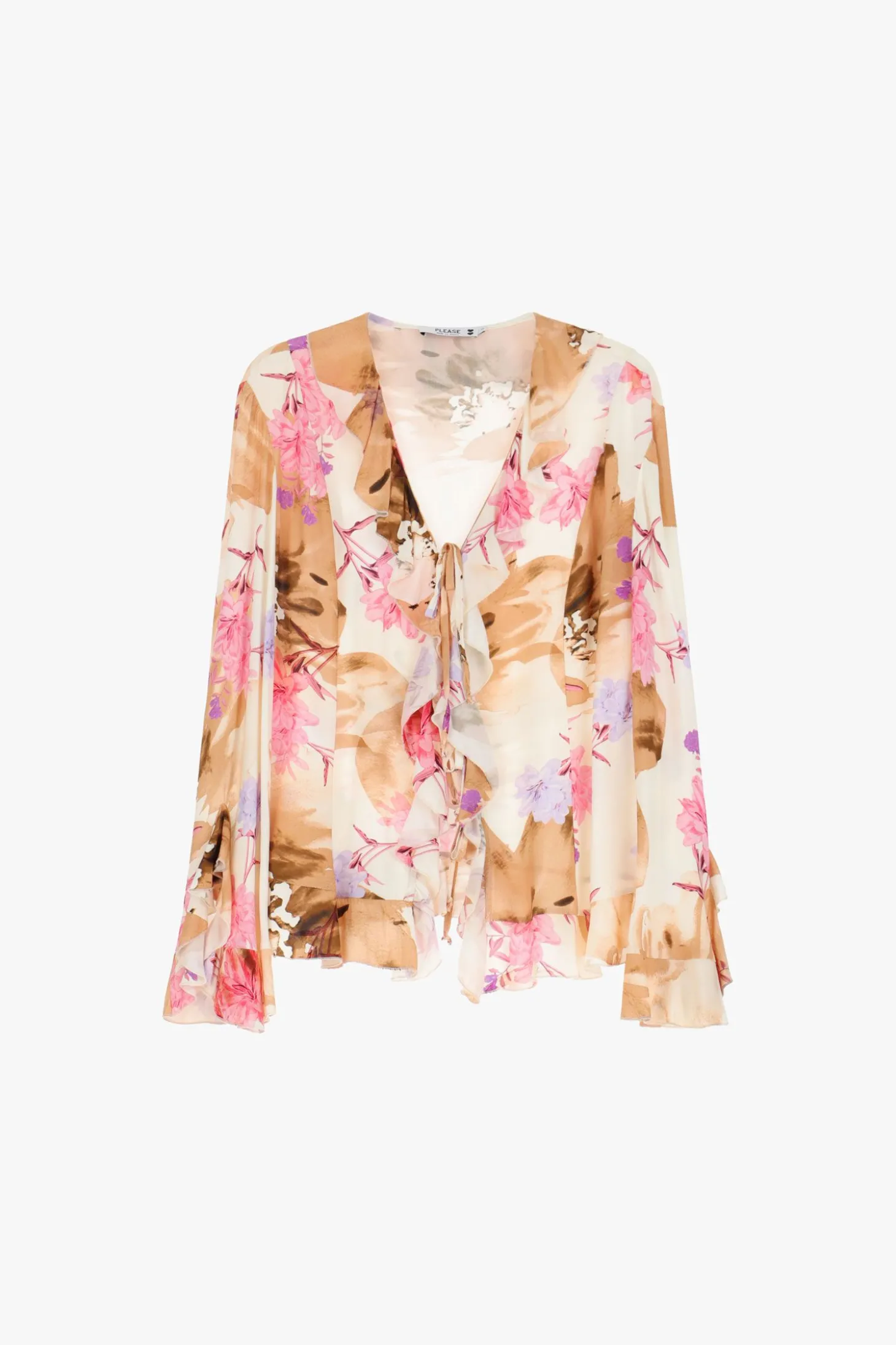 Camisa con estampado y manga larga