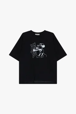 Camiseta estampada cuello redondo manga corta