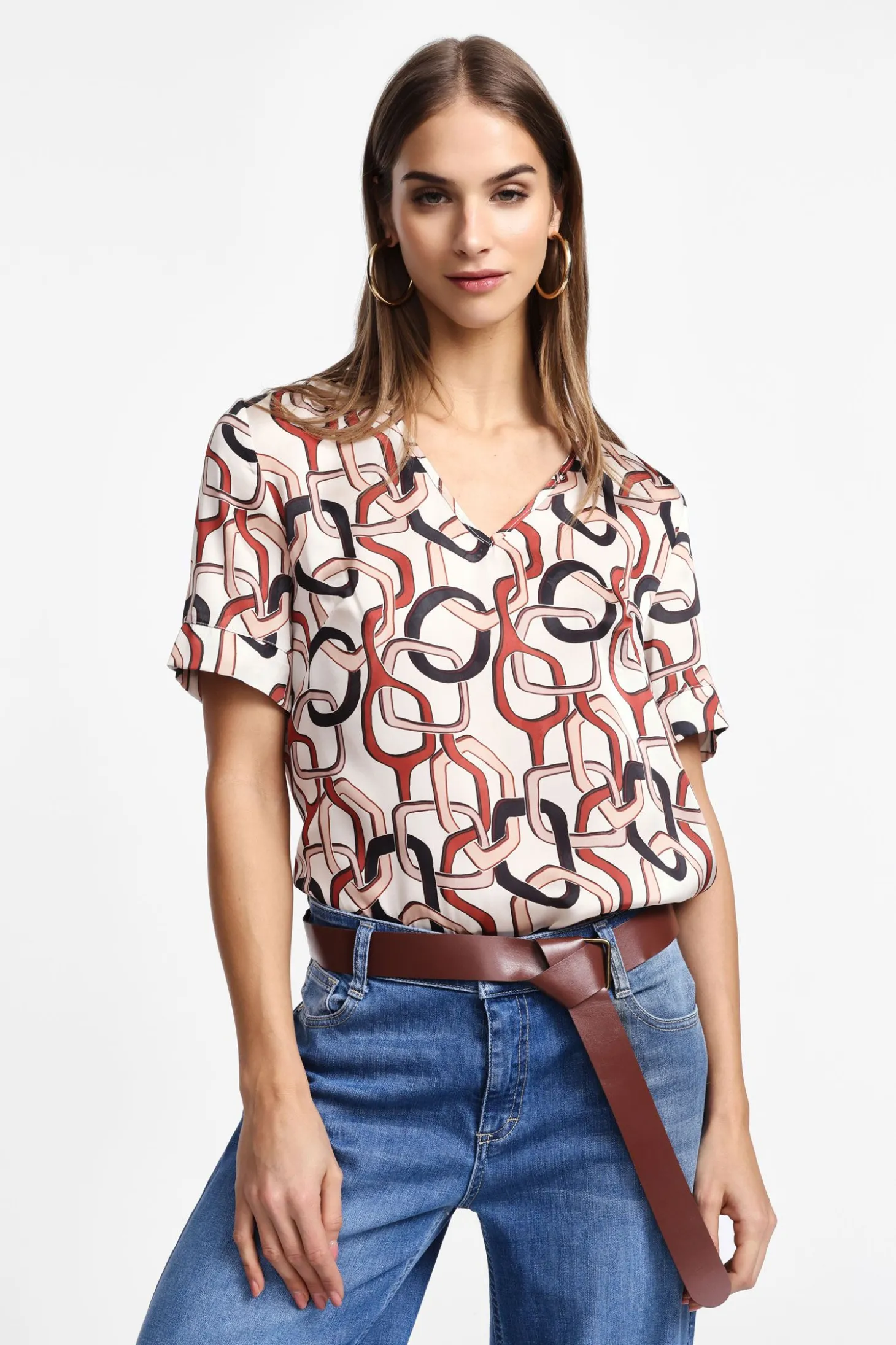 Camiseta estampada manga corta