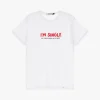Camiseta impresa cuello redondo manga corta
