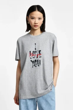 Camiseta impresa cuello redondo