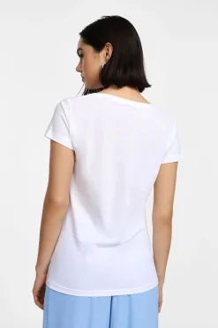 Camiseta manga corta estampado colorido