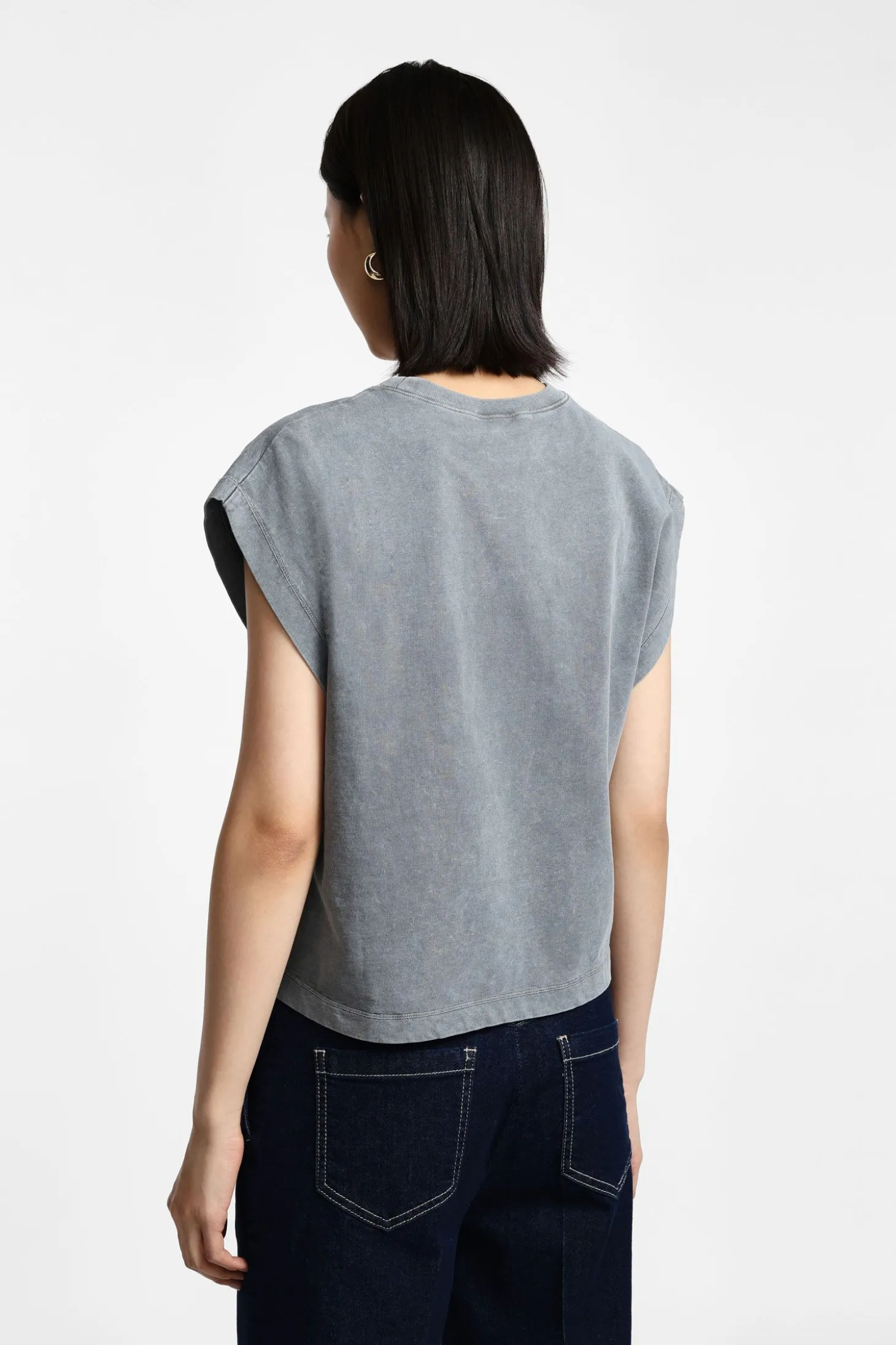 Camiseta mujer sin mangas diaria