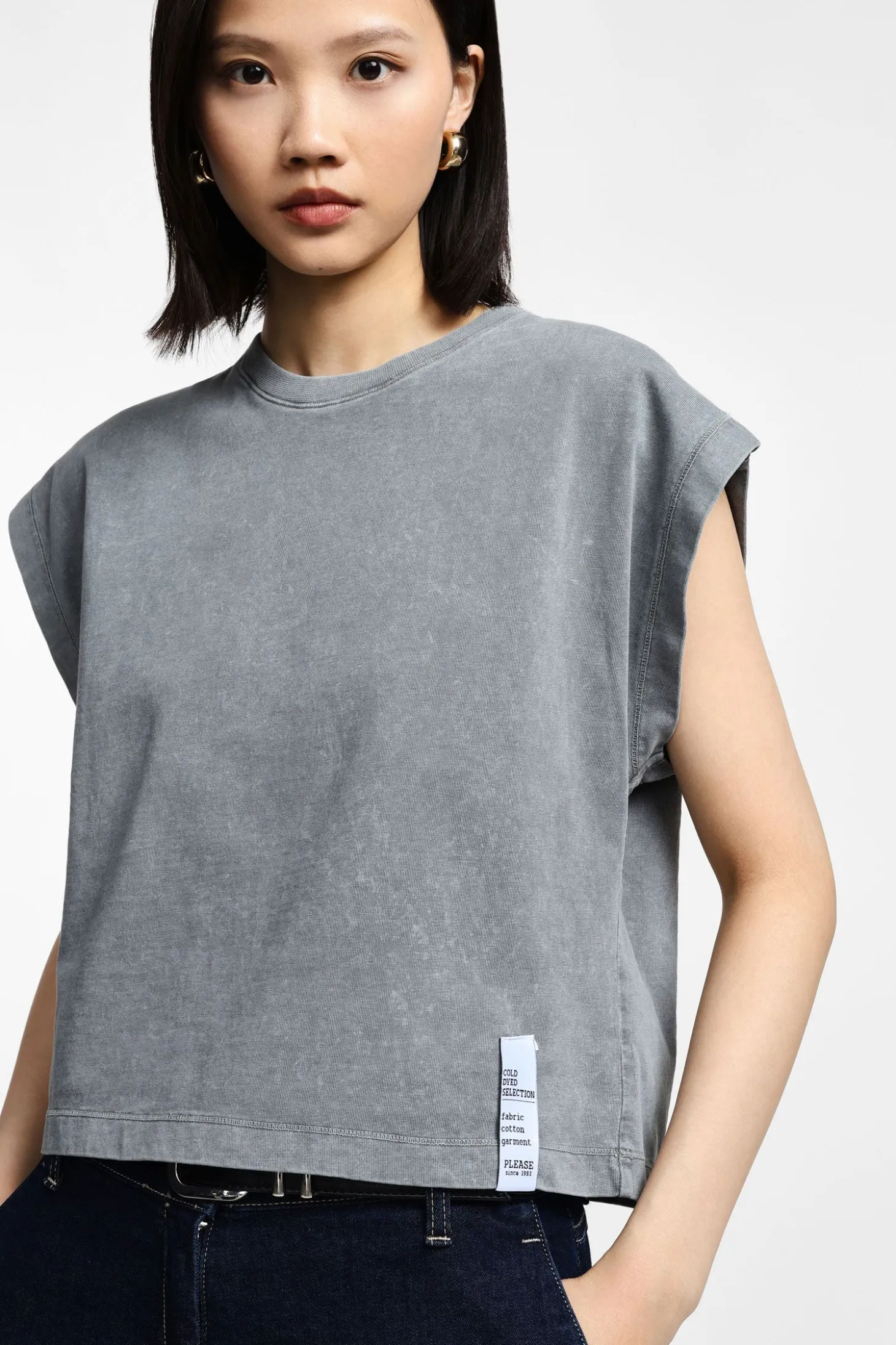 Camiseta mujer sin mangas diaria