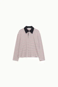 Camiseta rayada con cuello clásico