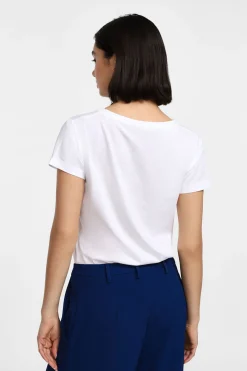 Camiseta redonda mangas cortas estampada