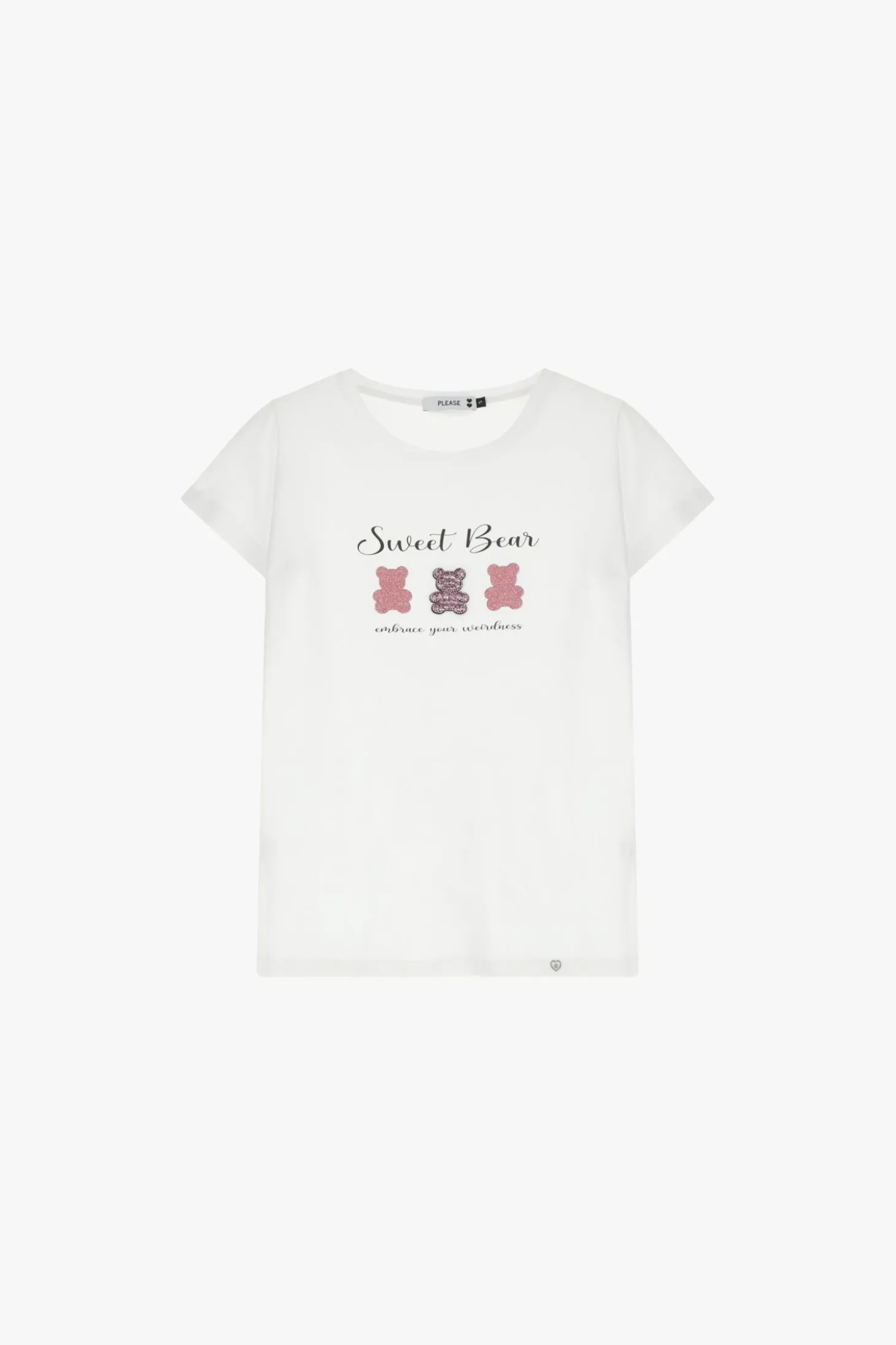 Camiseta redonda mangas cortas estampada