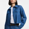 Chaqueta camisa efecto denim