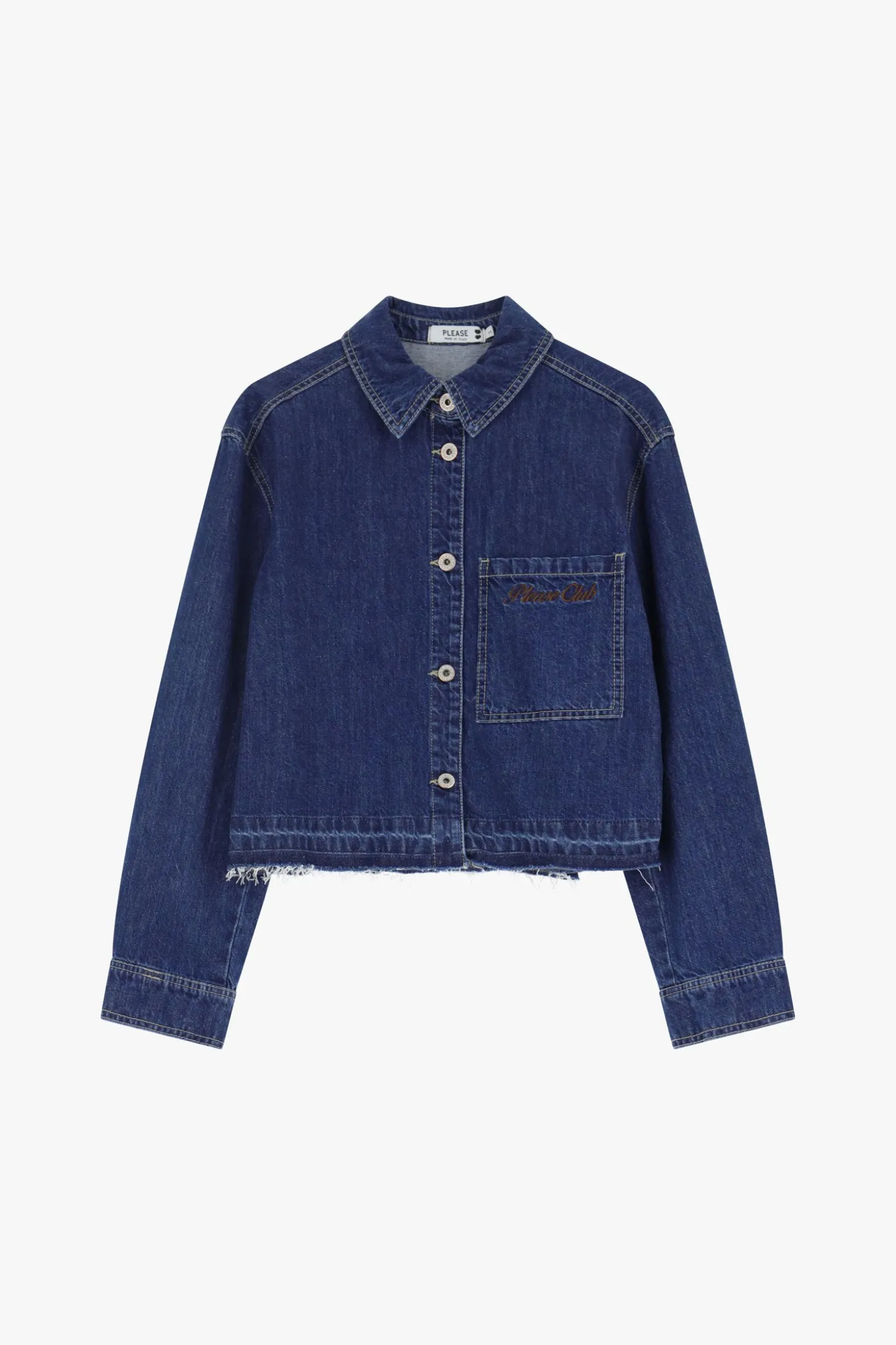 Chaqueta denim con cierre frontal