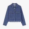 Chaqueta denim rayas con botones