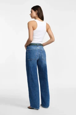 Jeans a gamba ampia con cintura
