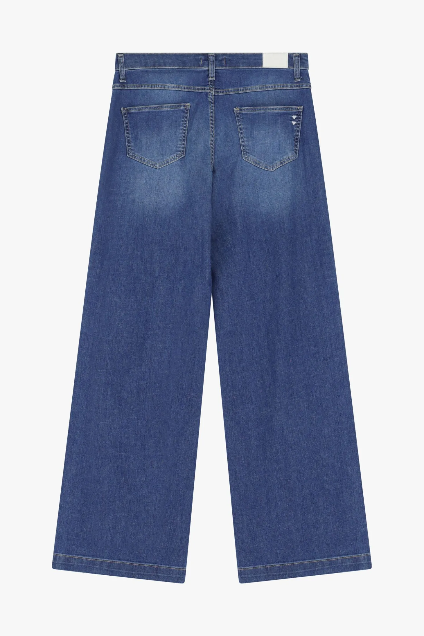 Jeans a zampa con bottoni laterali