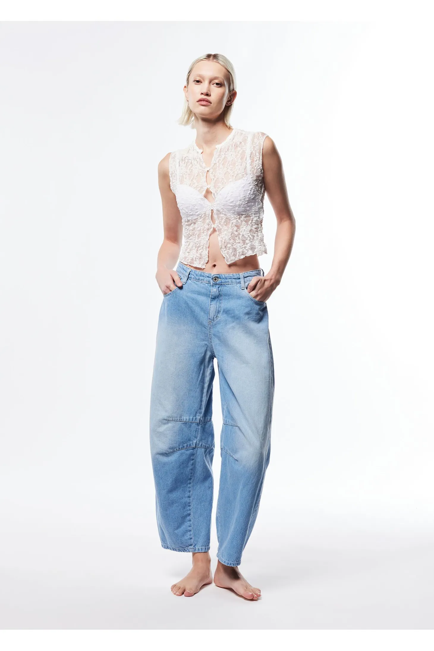 Jeans baloon a vita alta