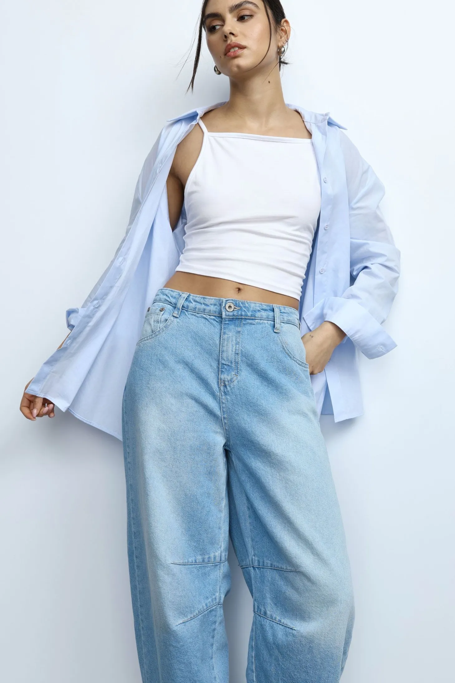 Jeans baloon a vita alta