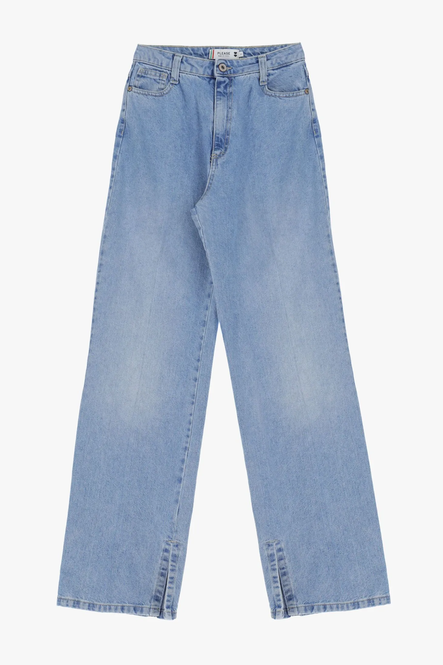 Jeans de pierna ancha con aberturas