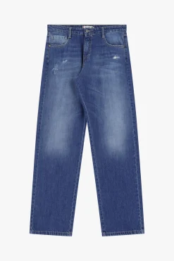 Jeans dritti con microrotture
