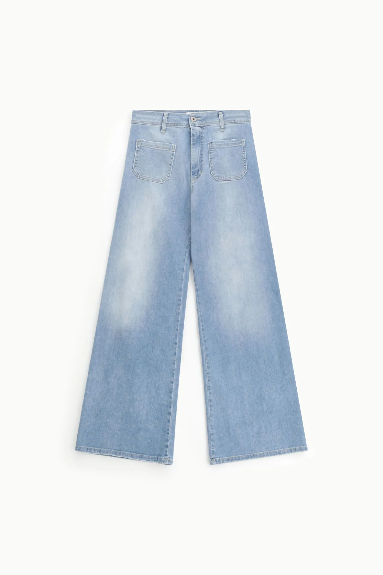 Jeans flare con vita media e tasche