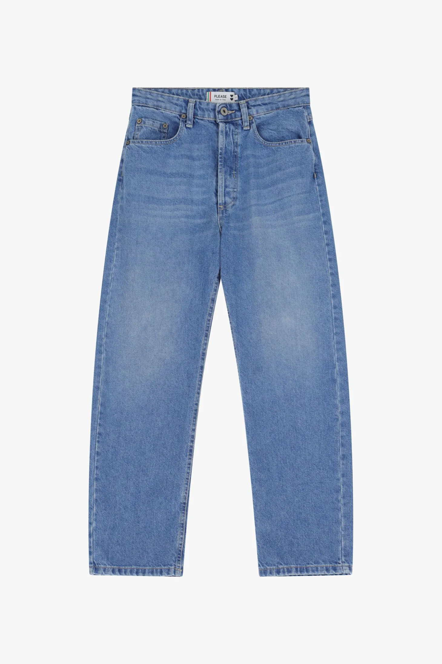 Jeans mom-fit vita alta