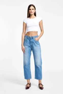 Jeans mom-fit vita alta