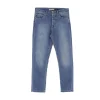 Jeans slim cropped con schiariture