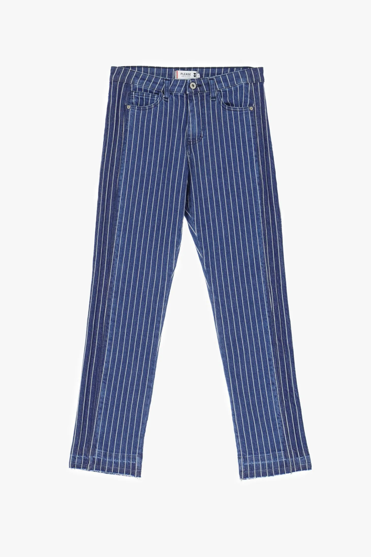 Jeans slim-fit a righe a gamba dritta