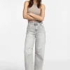 Jeans tapered de cintura alta
