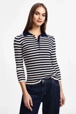 Jersey a rayas con cuello