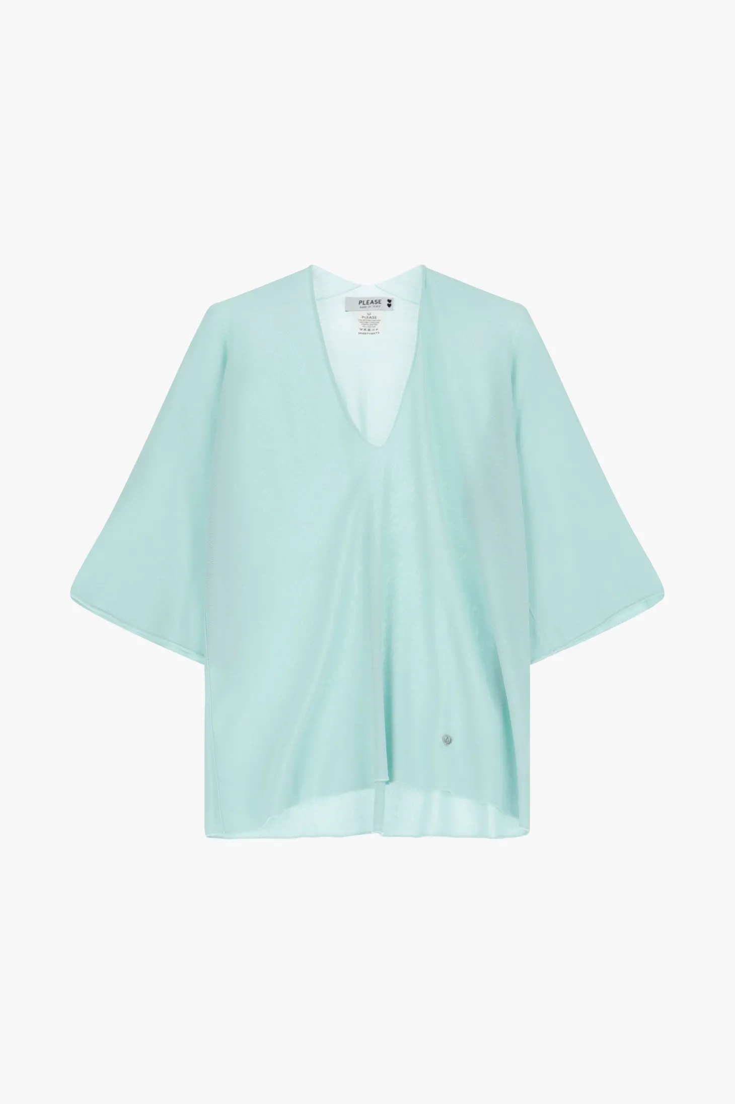 Jersey liso con escote de pico