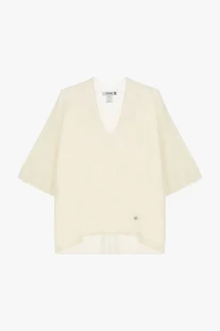 Jersey liso con escote de pico