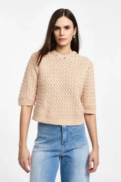 Jersey trenzado mangas al codo