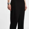 Pantalón de cintura ancha con cierre asimétrico