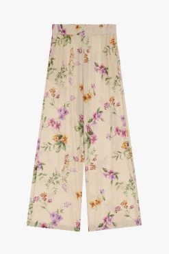 Pantalones amplios con estampado floral