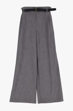 Pantalones anchos con cinturón