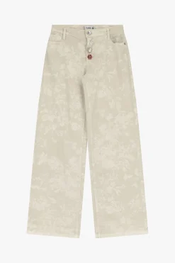 Pantalones anchos con estampado floral