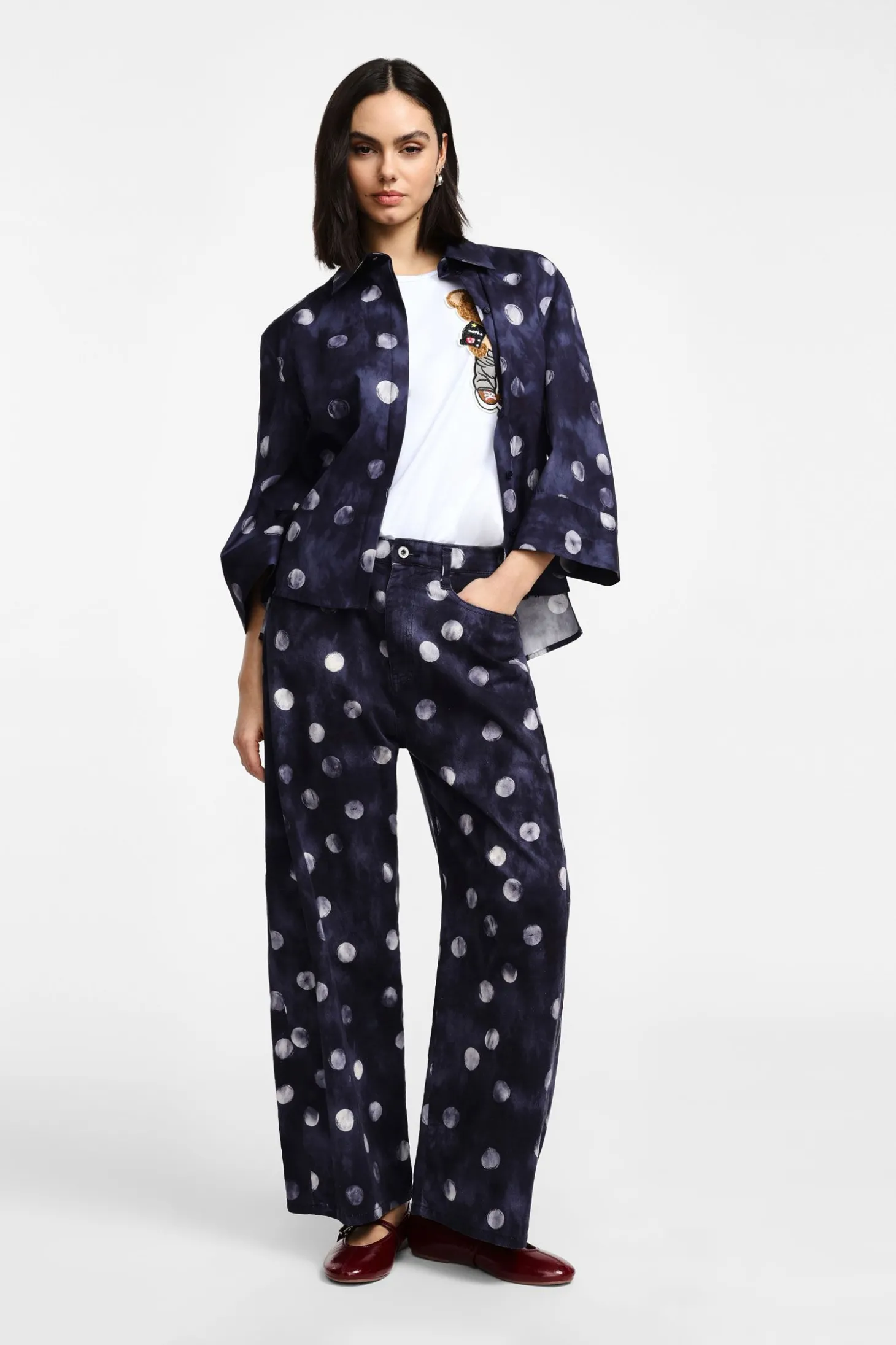 Pantalones anchos con estampado