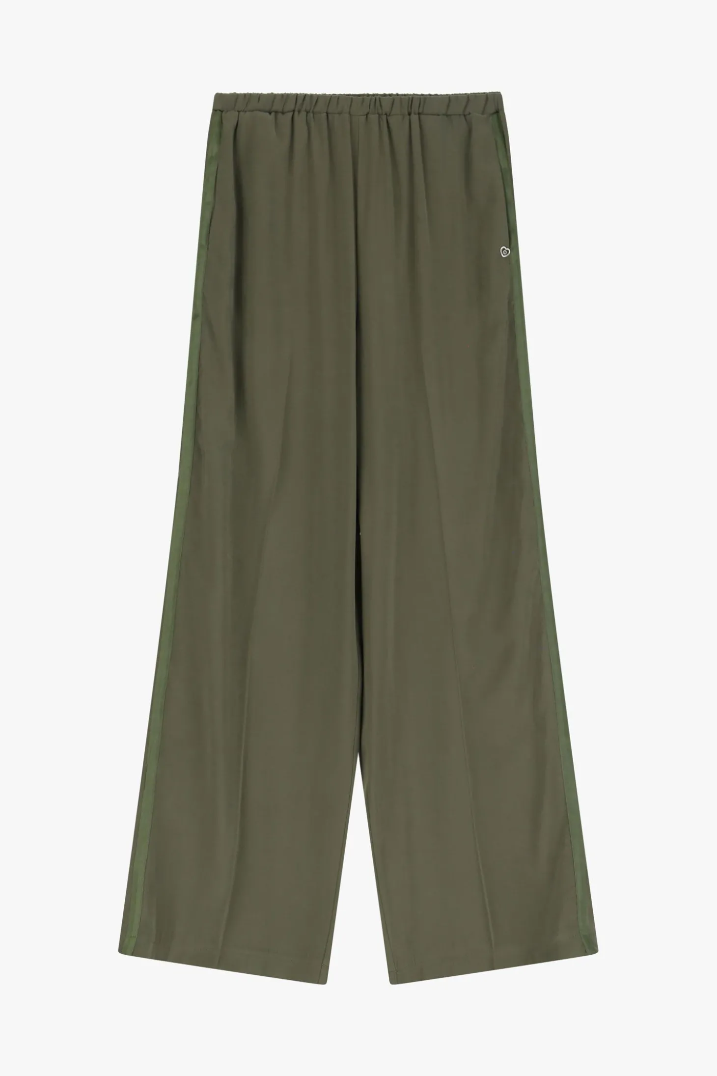 Pantalones anchos de color sólido