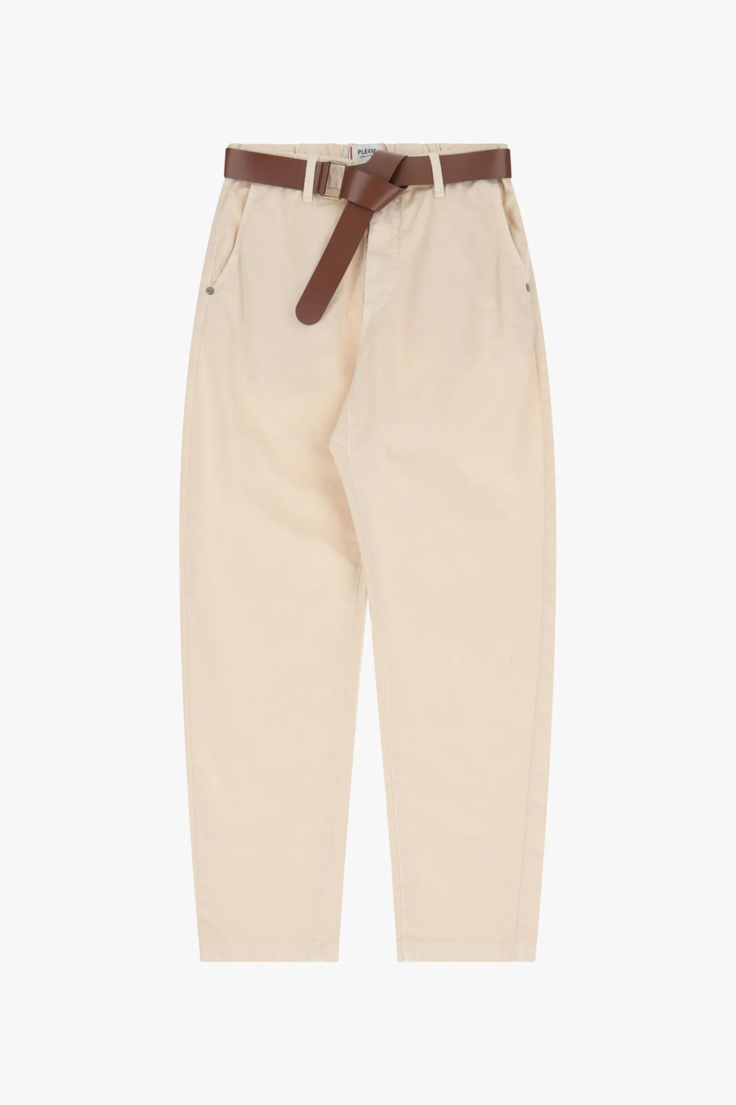 Pantalones chino con cinturón medio