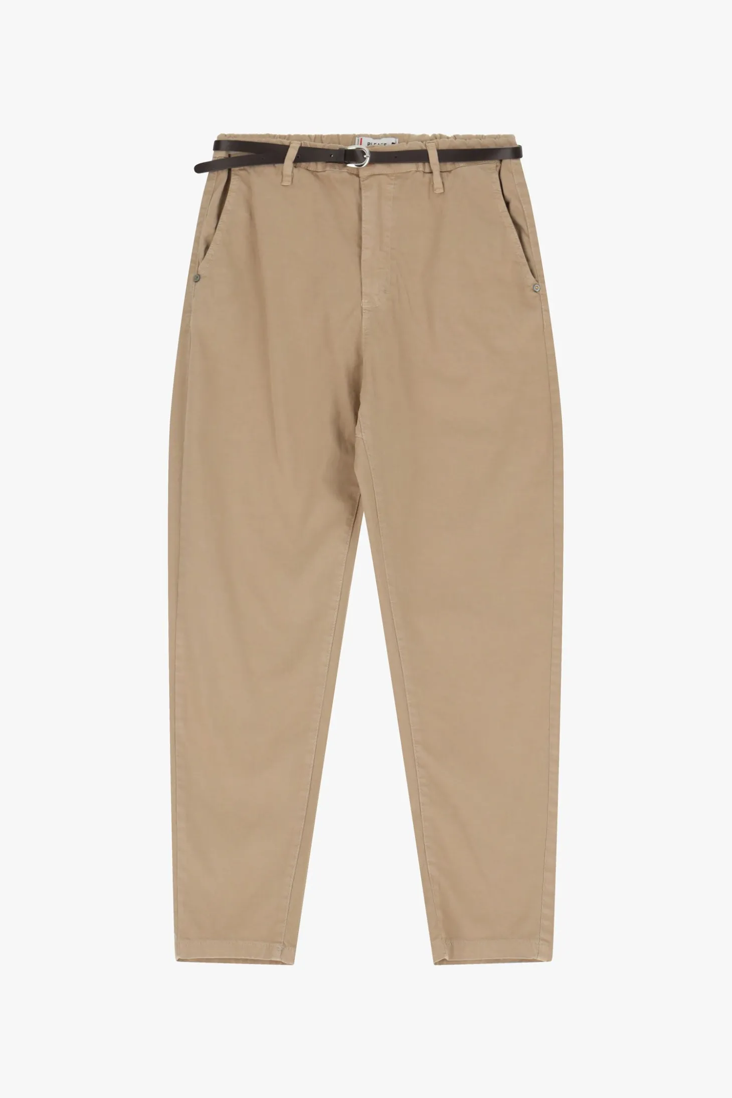 Pantalones chino con cinturón medio