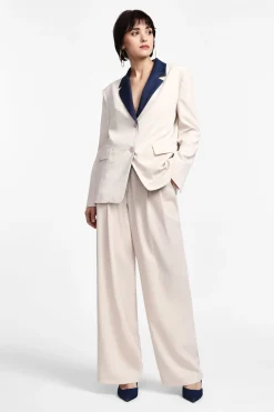 Pantalones de pierna ancha alta