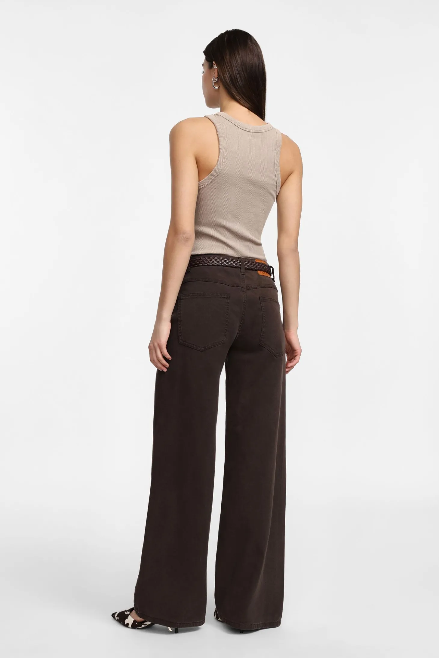 Pantalones de pierna ancha medios