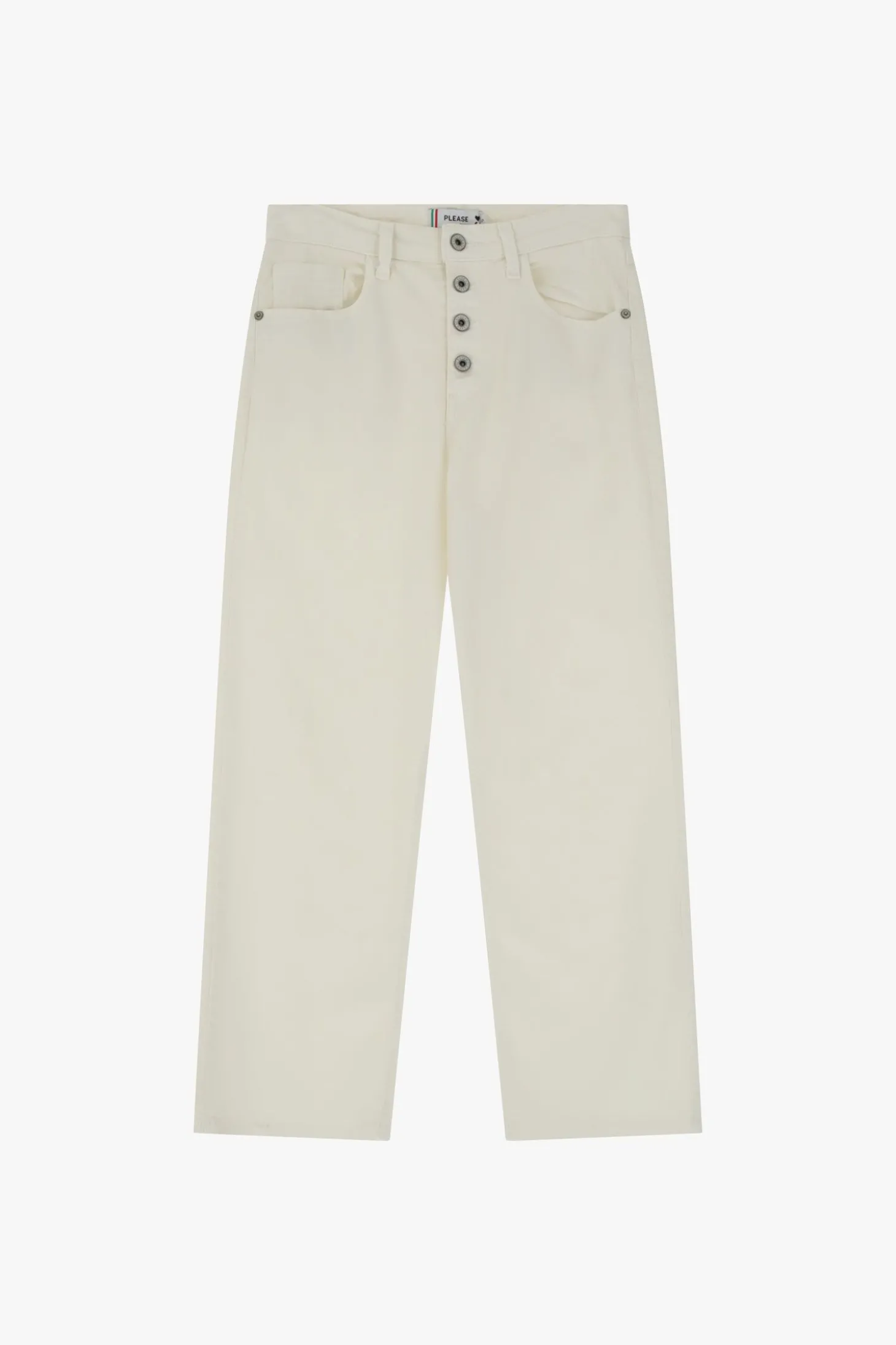Pantalones holgados con bolsillos y botones visibles