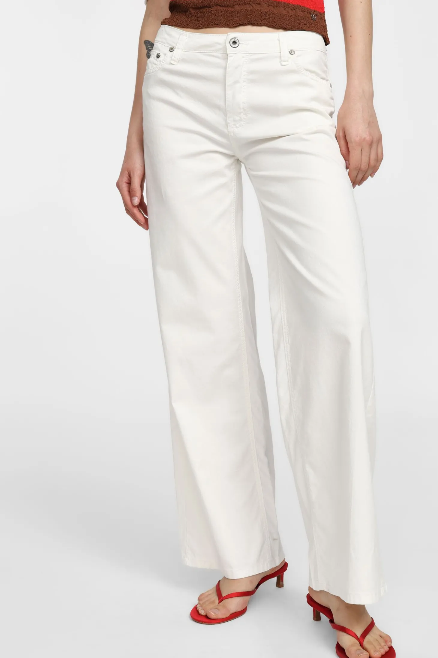 Pantalones palazzo de talle alto