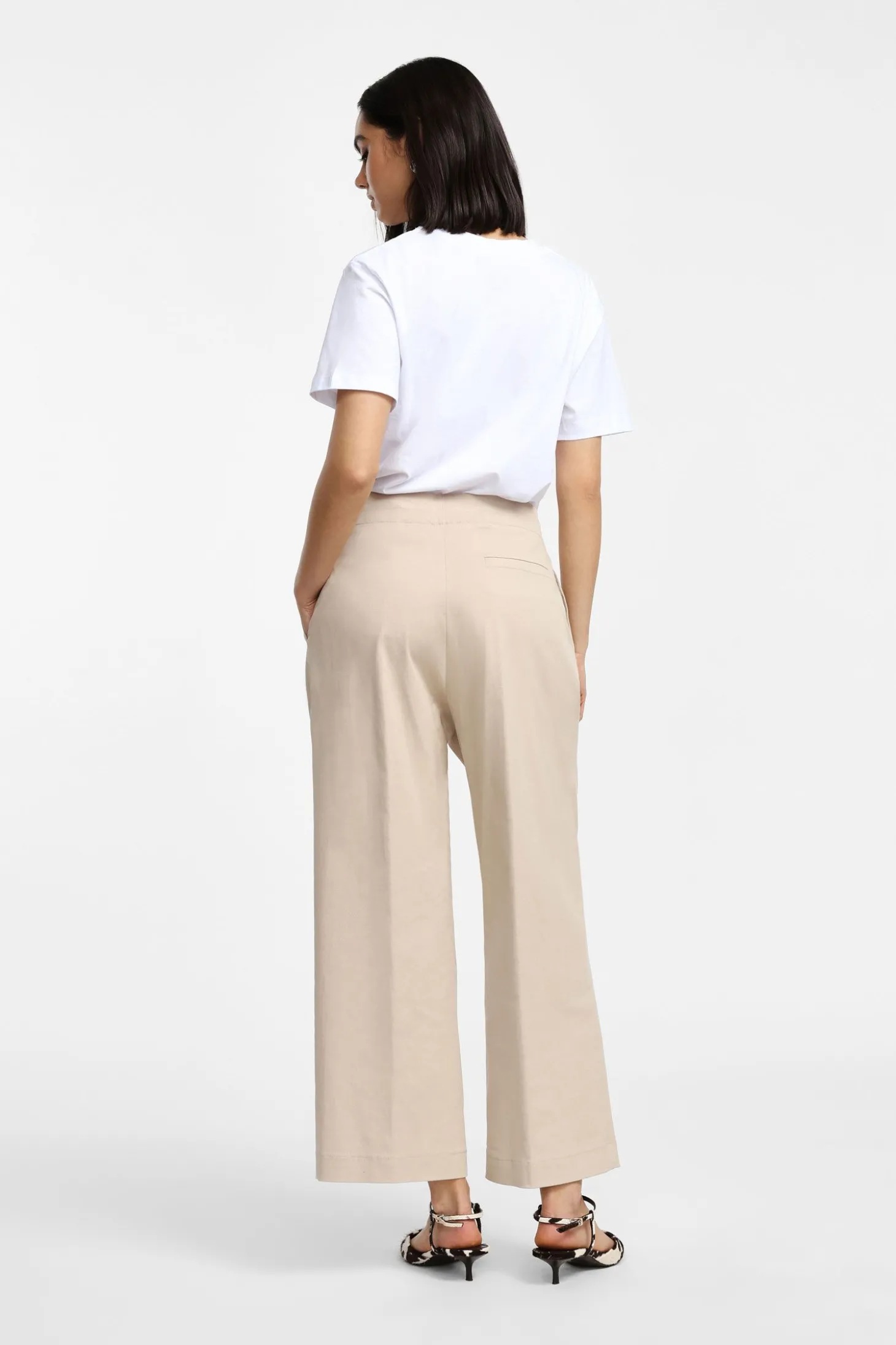 Pantalones palazzo de talle alto